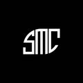 SMC letter logo design on black background. SMC creative initials letter logo concept. SMC letter design