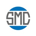 SMC letter logo design on white background. SMC creative initials circle logo concept. SMC letter design Royalty Free Stock Photo