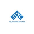 SMC letter logo design on WHITE background. SMC creative initials letter logo concept.