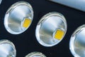 SMD LED in glass street lighting on the board Royalty Free Stock Photo