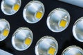 SMD LED in glass street lighting on the board Royalty Free Stock Photo