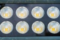 SMD LED in glass street lighting on the board Royalty Free Stock Photo