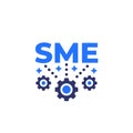 SME, small and medium enterprise icon on white Royalty Free Stock Photo