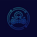 SME, small and medium enterprise line icon Royalty Free Stock Photo