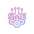 SME, small and medium enterprise, line icon Royalty Free Stock Photo