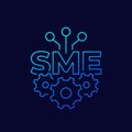 SME, small and medium enterprise, thin line icon Royalty Free Stock Photo