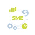 SME, small and medium enterprise vector icon Royalty Free Stock Photo
