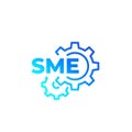 SME, small and medium enterprise vector icon