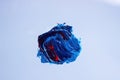 Smear of blue and red oil paint Royalty Free Stock Photo