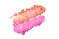 Smear of bright pink and orange eyeshadow Royalty Free Stock Photo