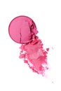 Smear of crushed pink eyeshadow as sample of cosmetic product Royalty Free Stock Photo