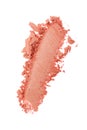 Smear of crushed pink eyeshadow as sample of cosmetic product Royalty Free Stock Photo