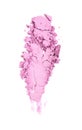 Smear of crushed pink eyeshadow as sample of cosmetic product Royalty Free Stock Photo