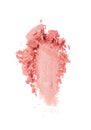 Smear of crushed shiny pink eyeshadow as sample of cosmetic product Royalty Free Stock Photo