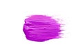 Smear of lilac brush on white background