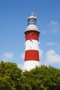 Smeaton's Tower is the third and most notable Eddystone Lighthouse. Plymouth Devon Royalty Free Stock Photo