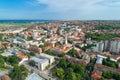 Smederevo, aerial drone view of City in Serbia