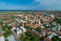 Smederevo, aerial drone view of City in Serbia