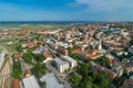 Smederevo, aerial drone view of City in Serbia