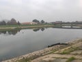 Smederevo river Jezava riverbank in the afternoon autumn