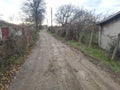 Smederevo Serbia old rural village road in the winter Royalty Free Stock Photo