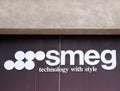 Smeg kitchen appliance slogan and logo on the yorkshire gas showroom on lady lane in leeds