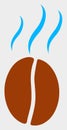 Smell Coffee Bean Vector Icon Illustration