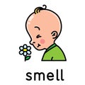Smell. Icon of one of five senses