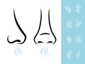 Smell icons with human nose