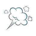 Smelling pop art comics cartoon fart cloud flat style design vector illustration.