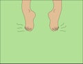 Smelly feet unhealthy in illustration Royalty Free Stock Photo