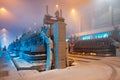 Smelting furnaces in interior Royalty Free Stock Photo