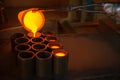 Smelting gold at a factory Royalty Free Stock Photo