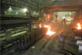 Smelting metal casting in a metallurgical plant