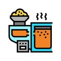smelting sand glass manufacturing equipment color icon vector illustration