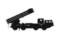 Smerch multiple launch rocket system. war and army symbol. isolated vector image Royalty Free Stock Photo