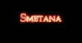 Smetana written with fire. Loop