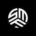 SMF letter logo design on black background. SMF creative initials letter logo concept. SMF letter design Royalty Free Stock Photo