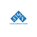 SMF letter logo design on WHITE background. SMF creative initials letter logo concept. Royalty Free Stock Photo