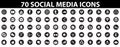 Rounded Social Media and web Icons on white background. Royalty Free Stock Photo