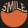 SMILE ROUND BADGE Royalty Free Stock Photo