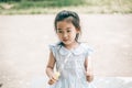 Smile asian baby girl play bubble balloon Royalty Free Stock Photo