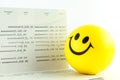 Smile ball and account passbook