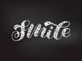 Smile brush lettering. Word for banner or poster. Vector illustration