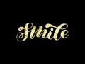 Smile brush lettering. Word for banner or poster. Vector illustration