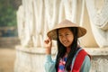 Smile on Burma woman face in mandalay Myanmar.