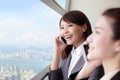 Smile Business woman speaking phone