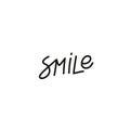 Smile calligraphy quote lettering