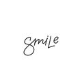 Smile calligraphy quote lettering