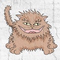 Smile cat draw Royalty Free Stock Photo
